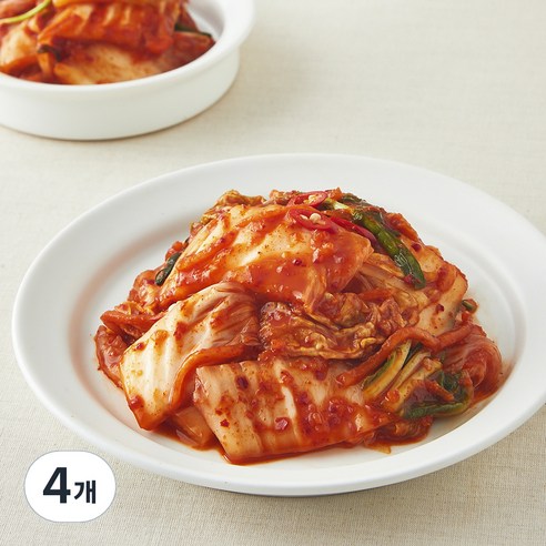모산김치 갓담근 매운 실비 썰은 배추김치, 4개, 1.2kg