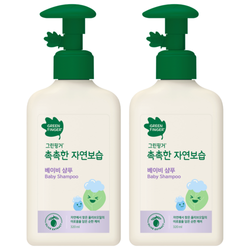 그린핑거 촉촉한 자연보습 샴푸 +샴푸, 320ml, 2개