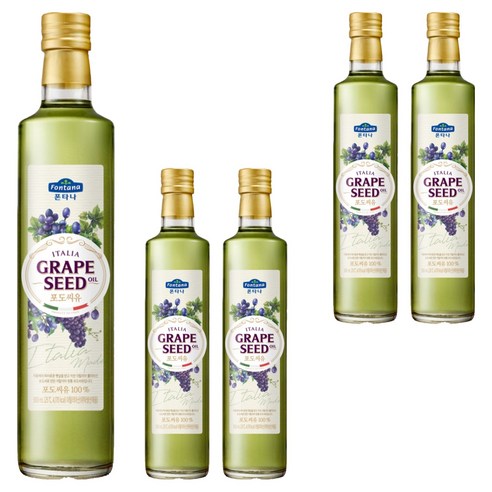 폰타나 이탈리아 포도씨유 도리카, 500ml, 5개