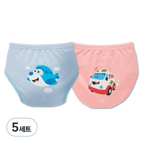 아가짱 프랜들리 6중 배변훈련팬티, 비행기, 병원차, 5세트