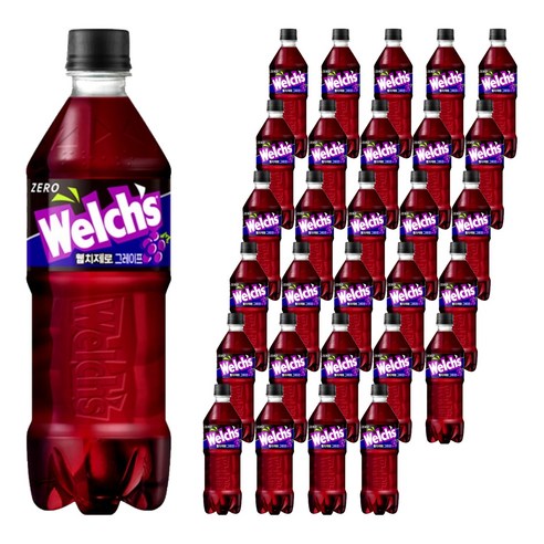 웰치스 제로 그레이프맛, 600ml, 36개