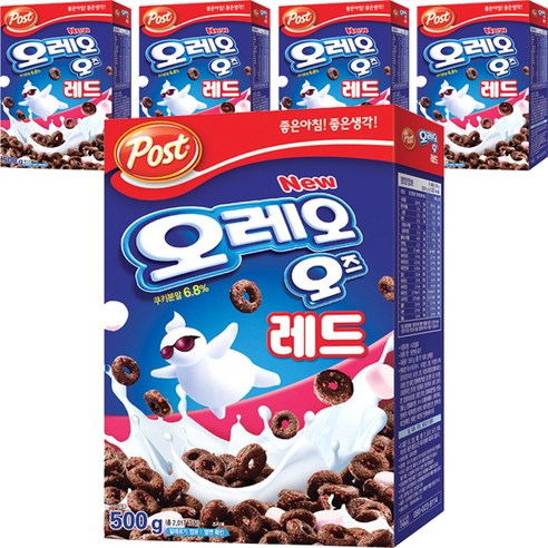 포스트 오레오 오즈 레드 시리얼, 500g, 5개