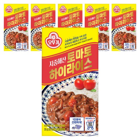 오뚜기 지중해산 토마토 하이라이스 고형, 200g, 6개