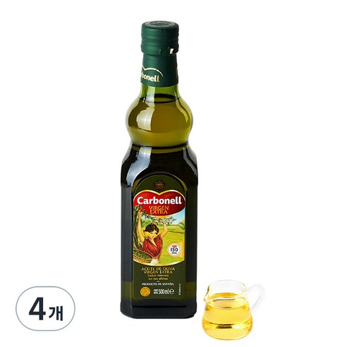 카르보넬 엑스트라버진 올리브오일, 500ml, 4개