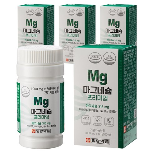 일양약품 마그네슘 프리미엄 60g, 60정, 4개