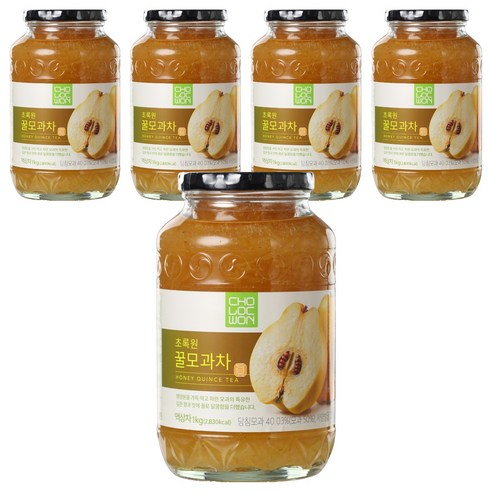초록원 꿀모과차, 1kg, 5개입, 1세트