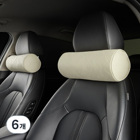 메이튼 차량용 프리미엄 목쿠션, 코튼베이지, 6개