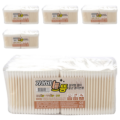 가성비 으뜸 절약형 멀티 멸균 종이 면봉, 100개입, 40개