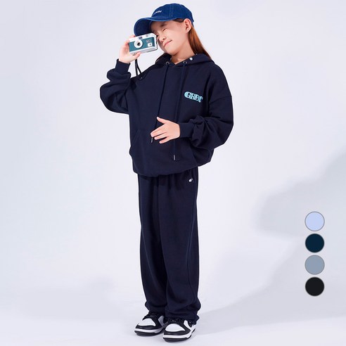 고스트리퍼블릭 아동용 GRBC 스몰 버터 후로킹 오버핏 후드티 + 트레이닝 바지 세트 JTS-J47845