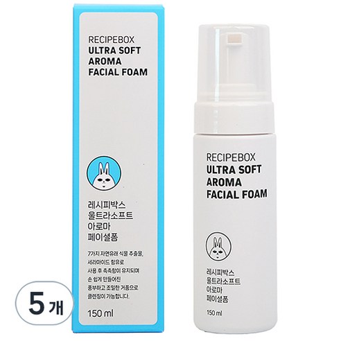 레시피박스 울트라소프트 아로마 페이셜 클렌징 폼, 5개, 150ml