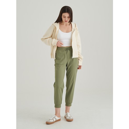 ELLE PARIS의 시원하고 편안한 여성 쿨터치 링클프리 스트레치 조거 팬츠