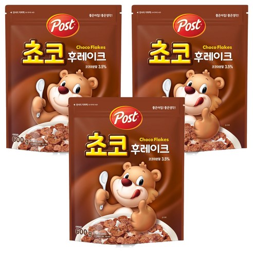 포스트 쵸코후레이크 시리얼, 600g, 3개