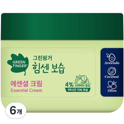 그린핑거 힘센보습 에센셜 크림, 300g, 6개