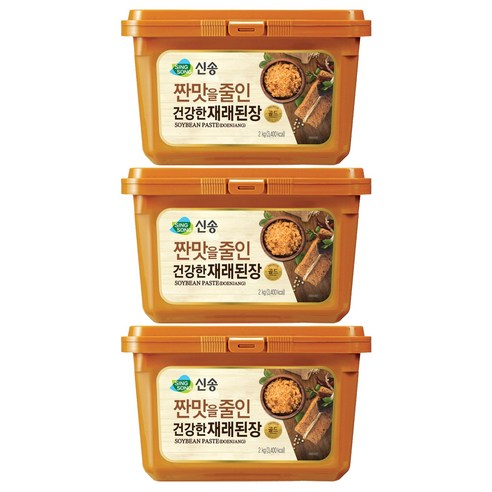 신송 짠맛을 줄인 건강한 재래된장, 2kg, 3개