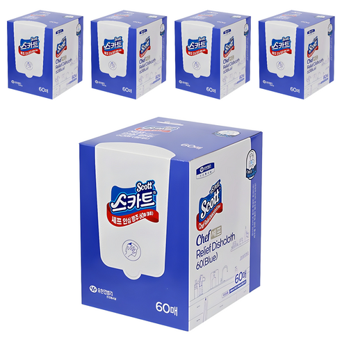 스카트 셰프 안심 행주, 60개입, 5개