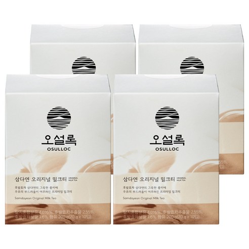 오설록 삼다연 오리지널 밀크티, 20g, 10개입, 4개