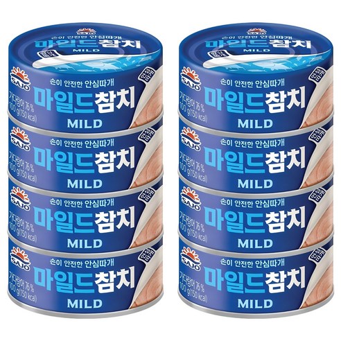 사조참치 마일드 참치 안심따개, 100g, 8개 100g × 8개, 개당 중량 × 수량 섬네일