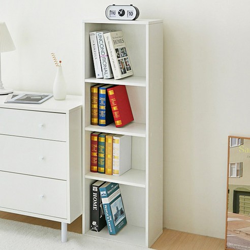 좁은 방, 답답한 공간? 코멧 홈 공간박스 책장으로 나만의 아늑한 서재 만들기! 4단책장