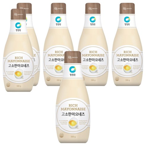 청정원 고소한 마요네즈, 500g, 6개