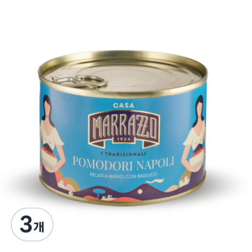 CasaMarrazzo 포모도리 나폴리 토마토 홀 소스, 420g, 3개