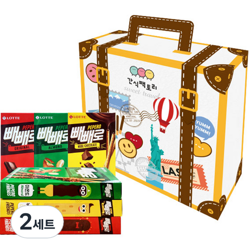 간식팩토리 빼빼로 과자 선물세트, 빼뺴로 오리지널 2p + 아몬드 2p + 누드 2p, 2세트