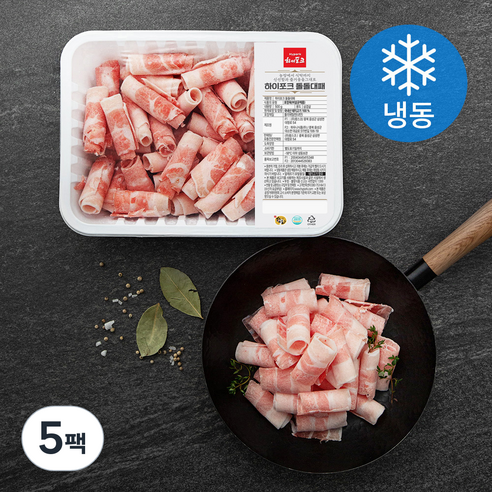 하이포크 한돈 대패 삼겹살 (냉동), 500g, 5팩