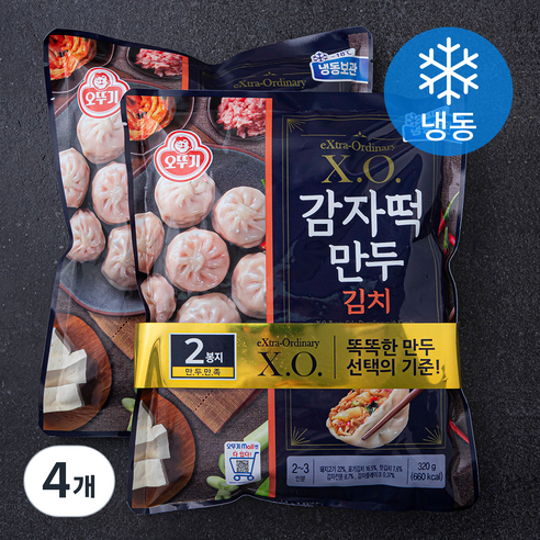오뚜기 XO 감자떡만두 김치 (냉동), 320g, 4개