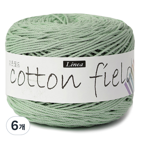 니뜨 코튼 필드 뜨개실 80g, 307 인디민트, 6개