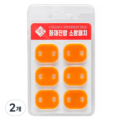 파이어립 화재진압 소방패치 콘센트형, 옐로우, 2개
