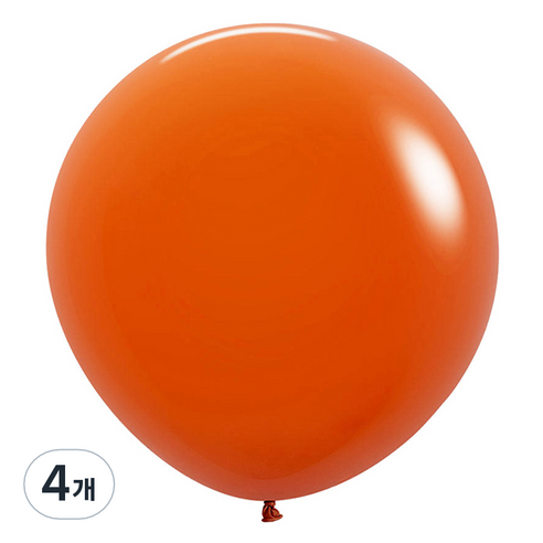 셈퍼텍스 풍선 60cm, 썬셋오렌지, 4개