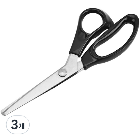 동아피엠에스 스테인리스 핑킹 가위 삼각형 7mm, 혼합색상, 3개