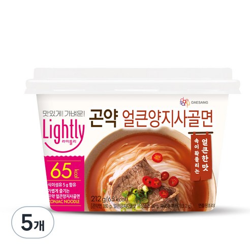 대상 라이틀리 곤약 얼큰양지사골면, 212g, 2개