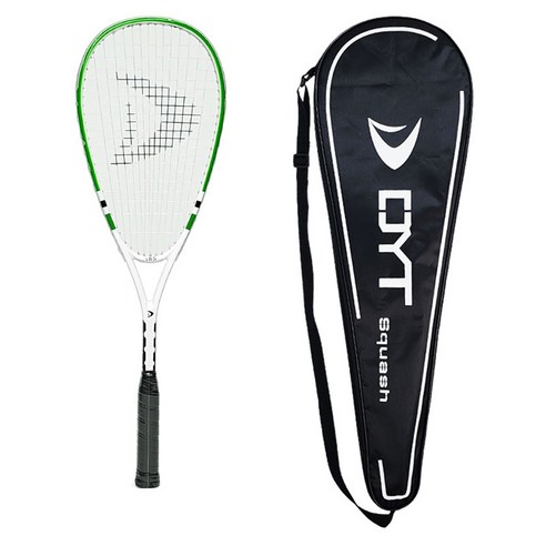 디와이티 연습용 입문용 스쿼시 라켓 RISE ACE1 + 풀커버 세트, Green + White, RISE ACE 1, 1세트