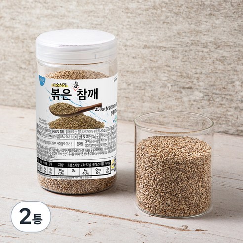 대구농산 씻어나온 볶은참깨, 250g, 2통