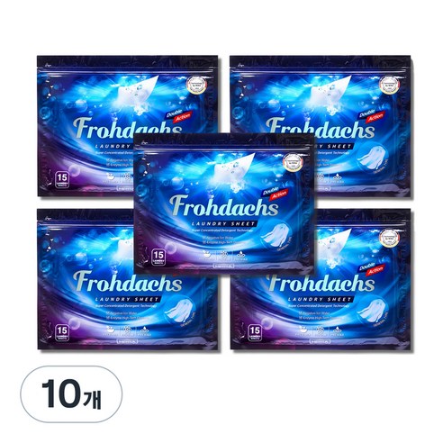 프로닥스 고농축 더블액션 클린코튼향 시트세제, 15개입, 10개