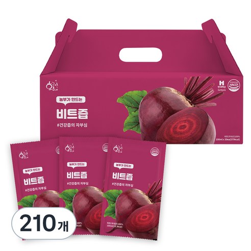 황금이네 국내산 비트즙, 100ml, 210개