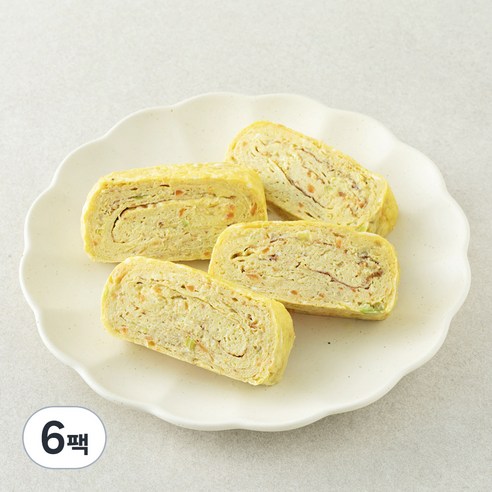 집반찬연구소 야채 계란말이, 230g, 6팩