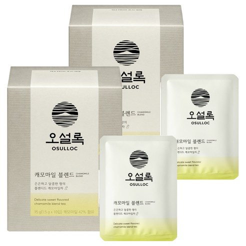 오설록 캐모마일 블렌드 피라미드, 1.5g, 10개입, 2개, 1.8g