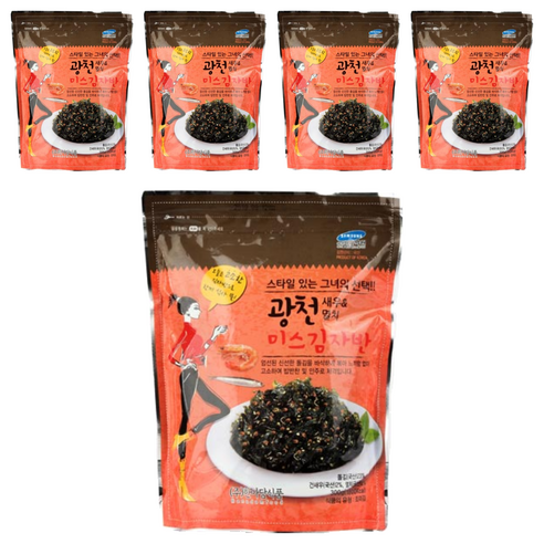 광천 새우&멸치 미스 김자반, 300g, 5개