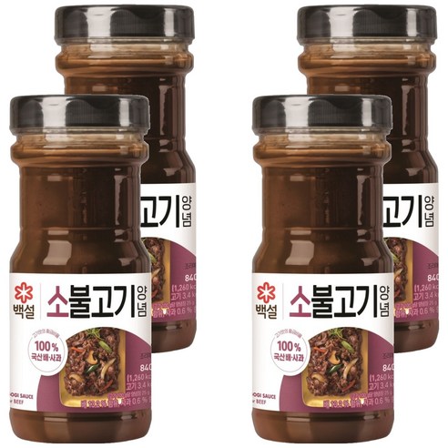 백설 소불고기 양념, 840g, 4개