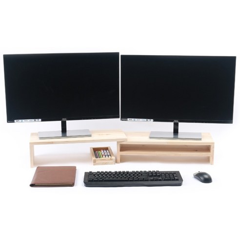 좁은 책상, 넓게 쓰자! 듀얼 모니터 받침대로 효율적인 공간 활용!