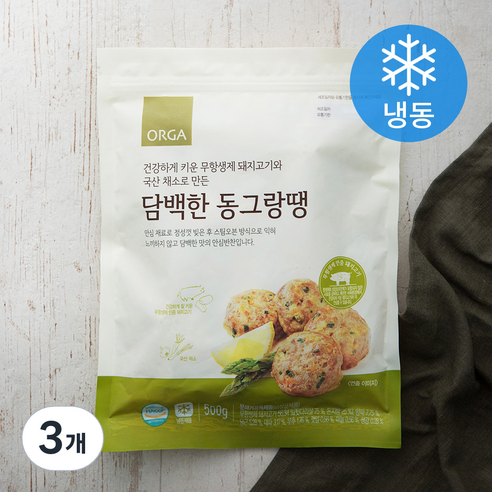 올가홀푸드 담백한 동그랑땡 (냉동), 500g, 3개