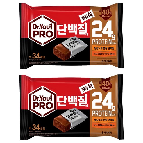 닥터유 프로 한입쏙 단백질바, 420g, 2개