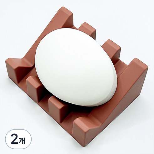 바코젤 논슬립 실리콘 비누받침, 핑크, 2개