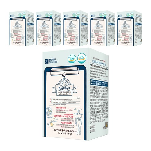 장인정신에브리데이 유산균 연구소 10억 프로바이오틱스, 30회분, 60g, 6개