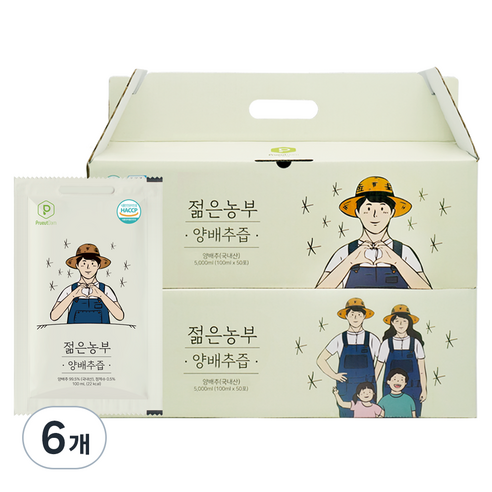 푸릇담 젊은농부 양배추즙, 5L, 6개