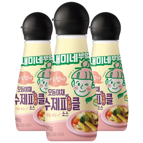 새미네부엌 모듬야채 수제피클 소스, 290g, 3개