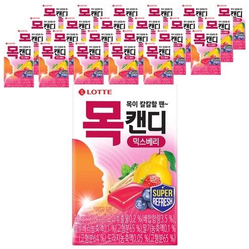 목캔디 믹스베리 케이스, 38g, 24개