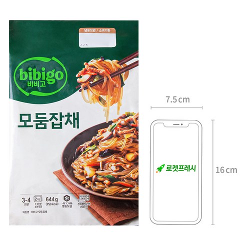 비비고 모둠잡채 (냉동), 644g, 1개