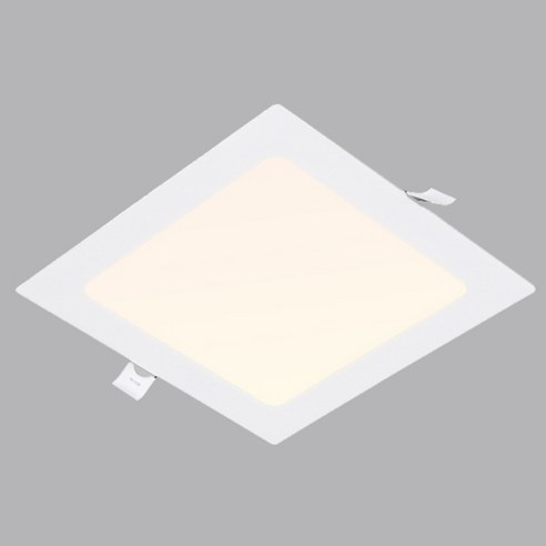 비츠온 LED 다운라이트 12W 사각 매입등 15.2cm, 화이트 + 전구색, 1개